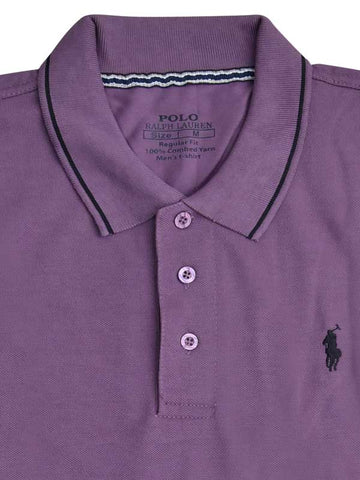 Men's Branded Polo - Purple