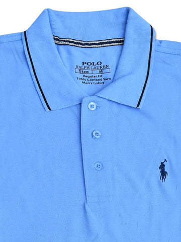 Men's Branded Polo - Sky Blue