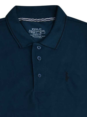Men's Branded Polo - Prussian Blue