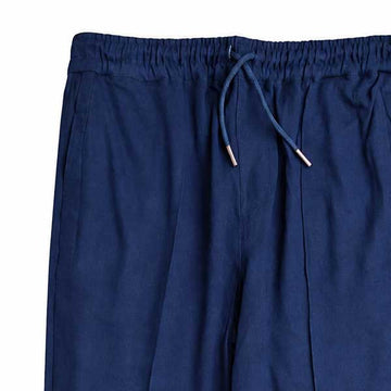 MAN BERSHKA TERRY TROUSER - NEVY BLUE