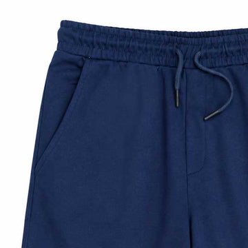 MAN BERSHKA TERRY SHORT - NAVY BLUE