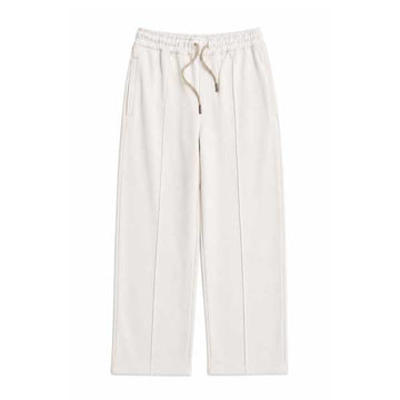 MAN BERSHKA TERRY TROUSER - CREAM