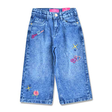 GIRLS DENIM WIDE LEG PANT