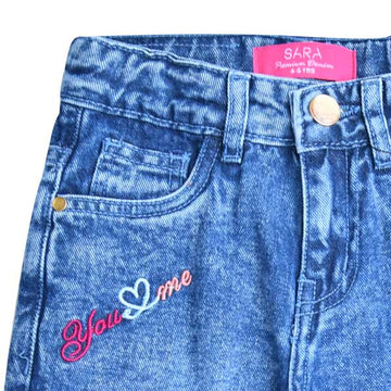 GIRLS DENIM WIDE LEG PANT