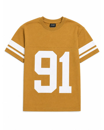 MAN PULL & BEAR T-SHIRT DROOP SHOULDER PRINTED
