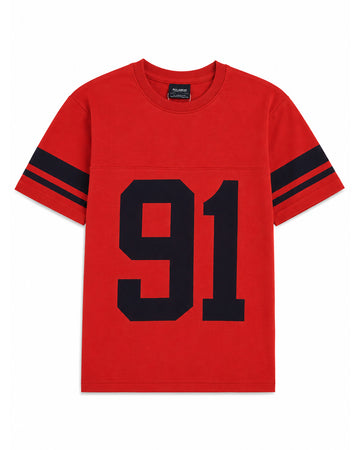 MAN PULL & BEAR T-SHIRT DROOP SHOULDER PRINTED