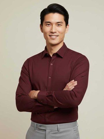 Men's Formal Shirt - Mahroon