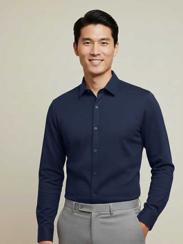 Men's Formal Shirt - Navy Blue